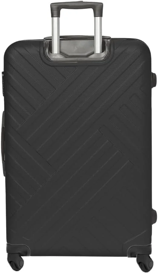 چمدان سبک و بادوام مناسب برای 20 کیلوگرم، جنس ABS با 4 چرخ گردان (سایز 24 اینچ، 61 سانتی متر، مشکی)