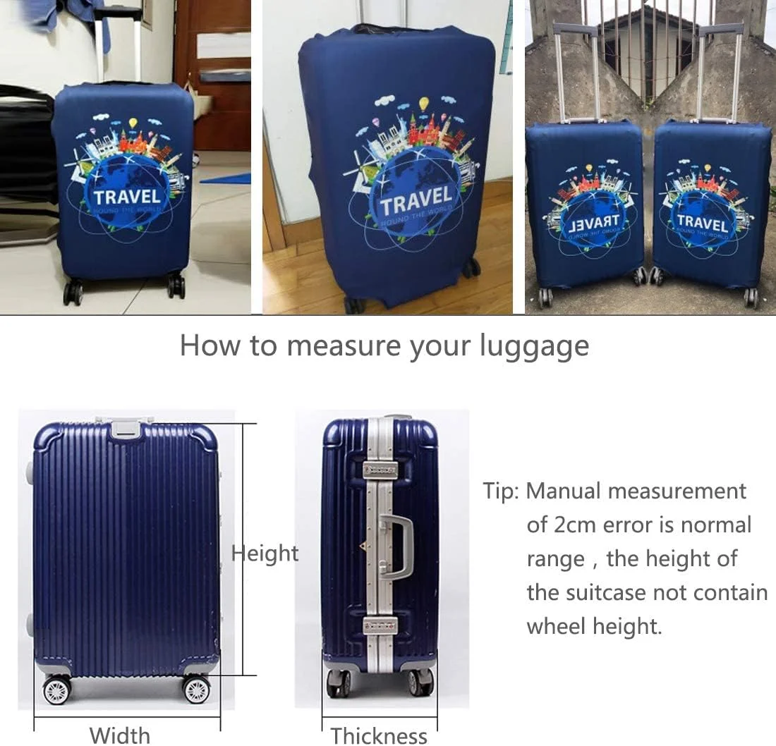 کاور چمدان مسافرتی ضخیم اسپندکس KASTWAVE - سایز بزرگ، مناسب چمدان 25 تا 28 اینچ