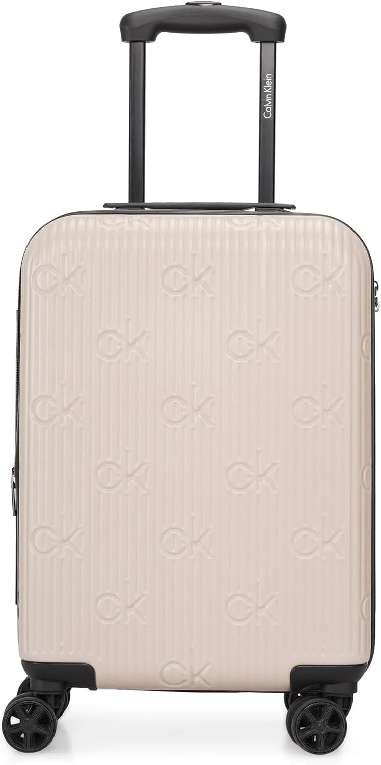 چمدان چرخ‌دار سخت ۲.۰ اینسیگنیا، ABS فوق‌العاده سبک، ۴ چرخ دوبل با قفل TSA (سنگی، کوچک)