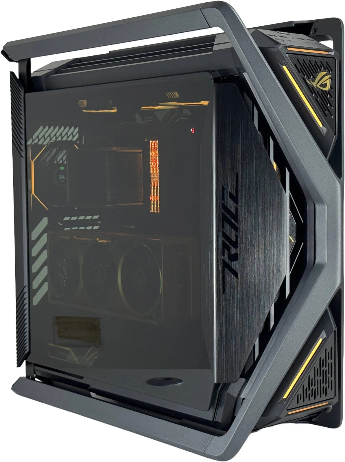 کامپیوتر گیمینگ هایپریون - Intel Core Ultra 9 285K (24C/24T)، NVIDIA RTX 5090 32GB، رم 64GB DDR5 با فرکانس 5600MHz، SSD 2TB Gen 5، منبع تغذیه 1200W Titanium، خنک کننده مایع 360mm با نمایشگر، Wi-Fi + BT، Win11 Pro