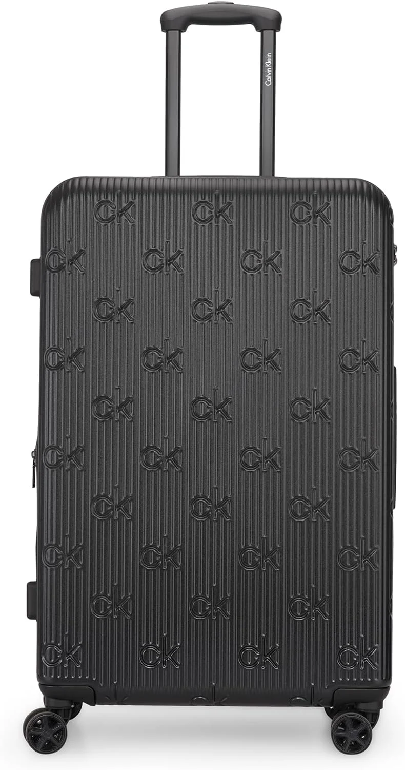 چمدان چرخ دار سخت پوسته اینسیگنیا 2.0، ABS فوق سبک، 4 چرخ دوبل با قفل TSA (مشکی، بزرگ)