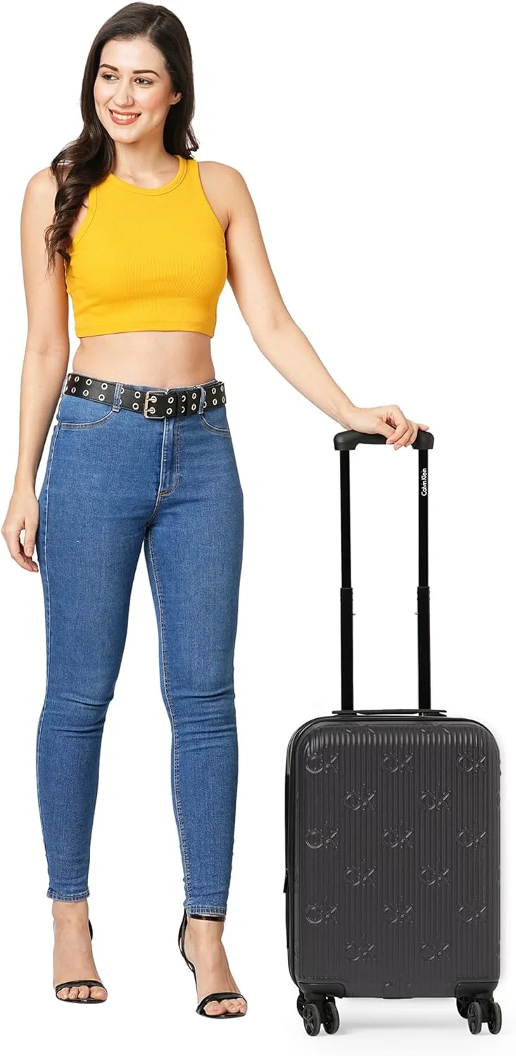 چمدان چرخ دار سخت پوسته اینسیگنیا 2.0، ABS فوق سبک، 4 چرخ دوبل با قفل TSA (مشکی، کوچک)