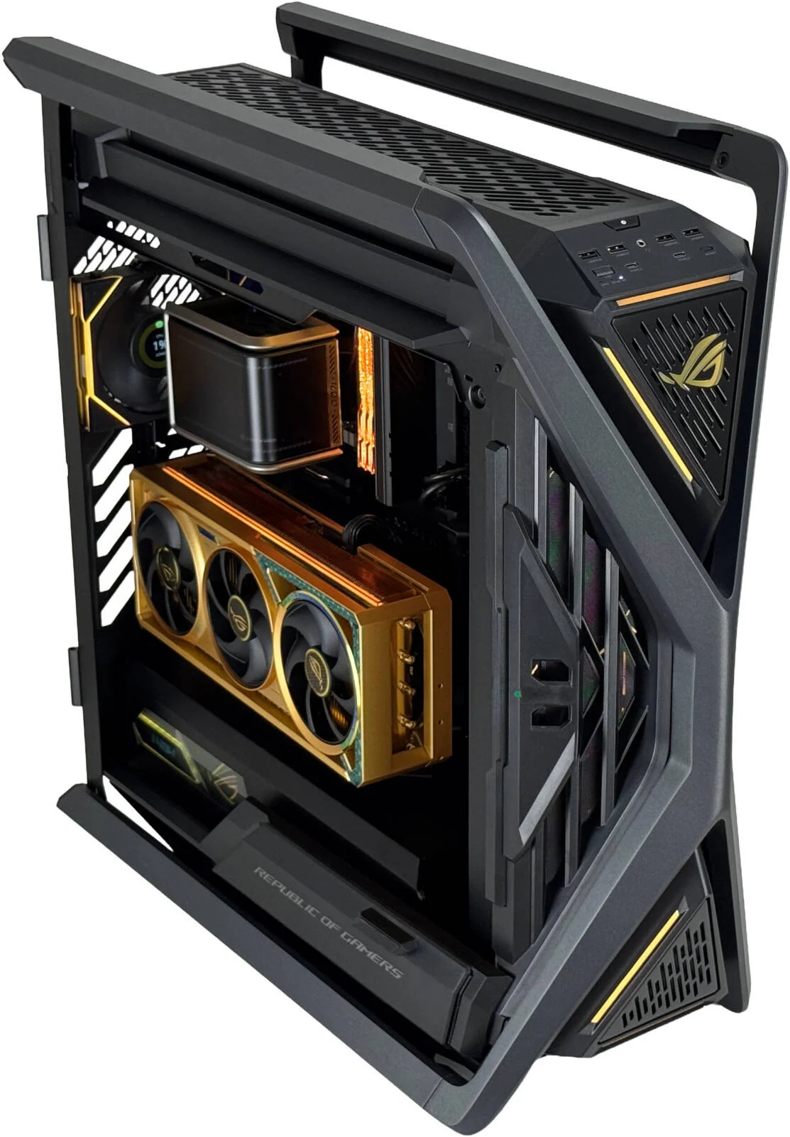 کامپیوتر گیمینگ هایپریون - Intel Core Ultra 9 285K (24C/24T)، NVIDIA RTX 5090 32GB، رم 64GB DDR5 با فرکانس 5600MHz، SSD 2TB Gen 5، منبع تغذیه 1200W Titanium، خنک کننده مایع 360mm با نمایشگر، Wi-Fi + BT، Win11 Pro