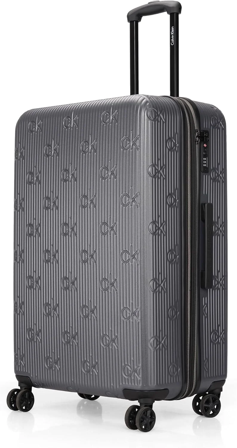 چمدان چرخ دار سخت پوسته اینسیگنیا 2.0، ABS فوق سبک، 4 چرخ دوبل با قفل TSA (خاکستری زغالی، بزرگ)