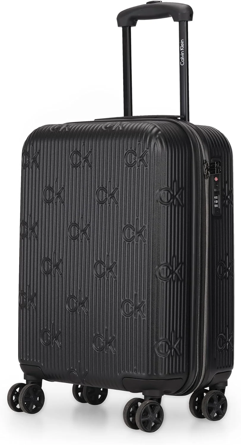 چمدان چرخ دار سخت پوسته اینسیگنیا 2.0، ABS فوق سبک، 4 چرخ دوبل با قفل TSA (مشکی، کوچک)