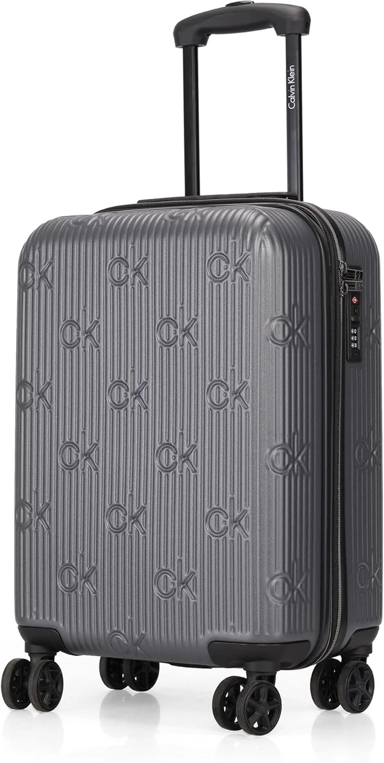 چمدان چرخ دار سخت پوسته اینسیگنیا 2.0، ABS فوق سبک، 4 چرخ دوبل با قفل TSA (خاکستری زغالی، کوچک)