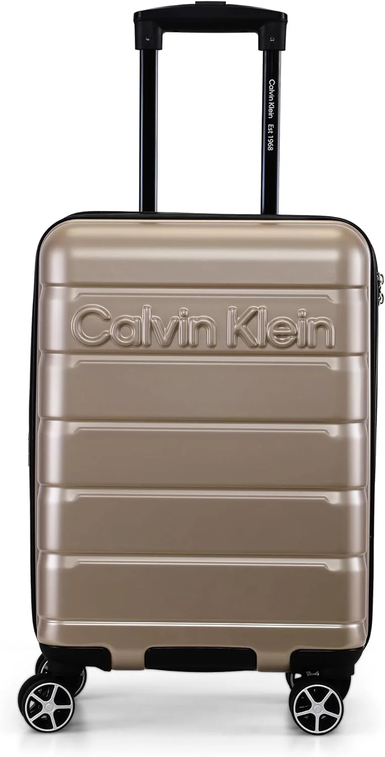 چمدان چرخ‌دار سخت Ridge Line، ABS فوق سبک، 4 چرخ دوبل با قفل TSA (خاکی، کوچک)