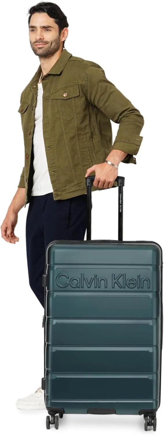 چمدان چرخدار سخت Ridge Line، ABS فوق سبک، 4 چرخ دوبل با قفل TSA (سبز مریم گلی، بزرگ)