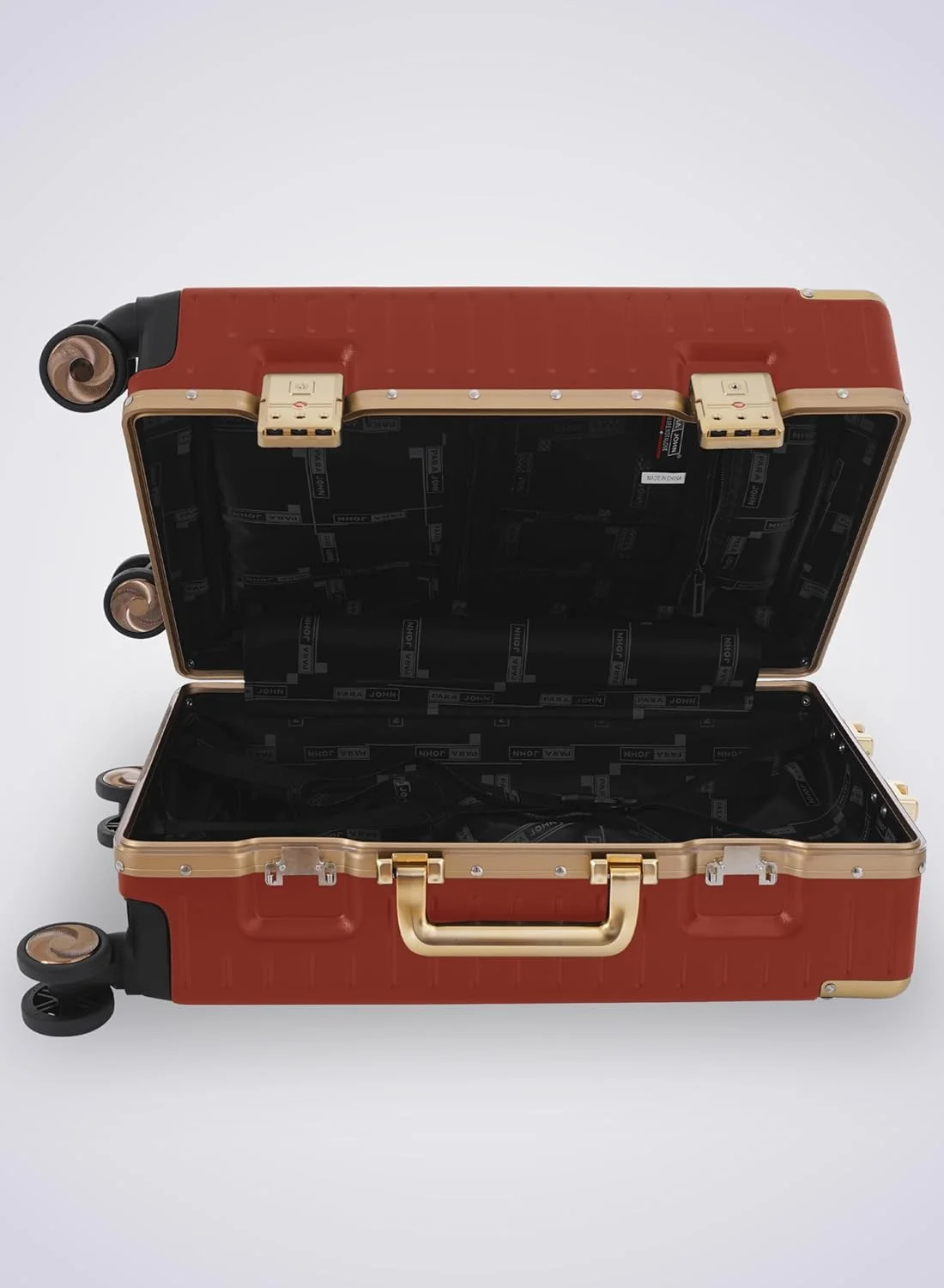 چمدان کابین یک تکه هرکول مدل ABS + PC سایز 56 سانتی متر - آجری قرمز