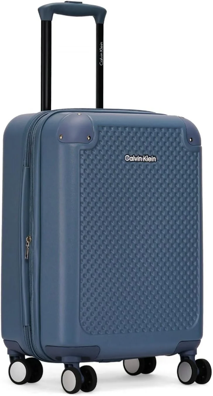 چمدان چرخ دار سخت CALVIN KLEIN V2 CHECK IN، ABS فوق العاده سبک، 4 چرخ دوبل با قفل TSA (FLINTSTONE، سایز 20 اینچ)