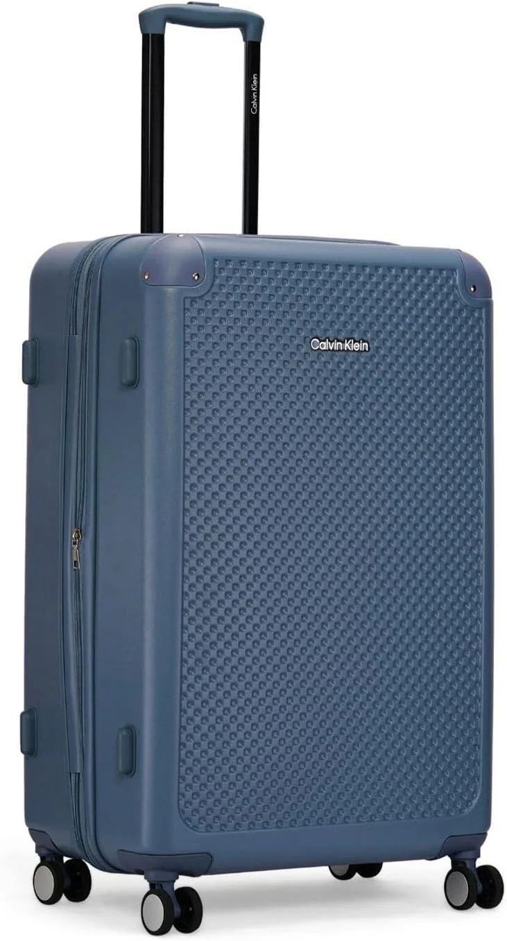 چمدان چرخدار سخت CALVIN KLEIN V2 CHECK IN، ABS فوق العاده سبک، 4 چرخ دوبل با قفل TSA (FLINTSTONE، سایز 24 اینچ)