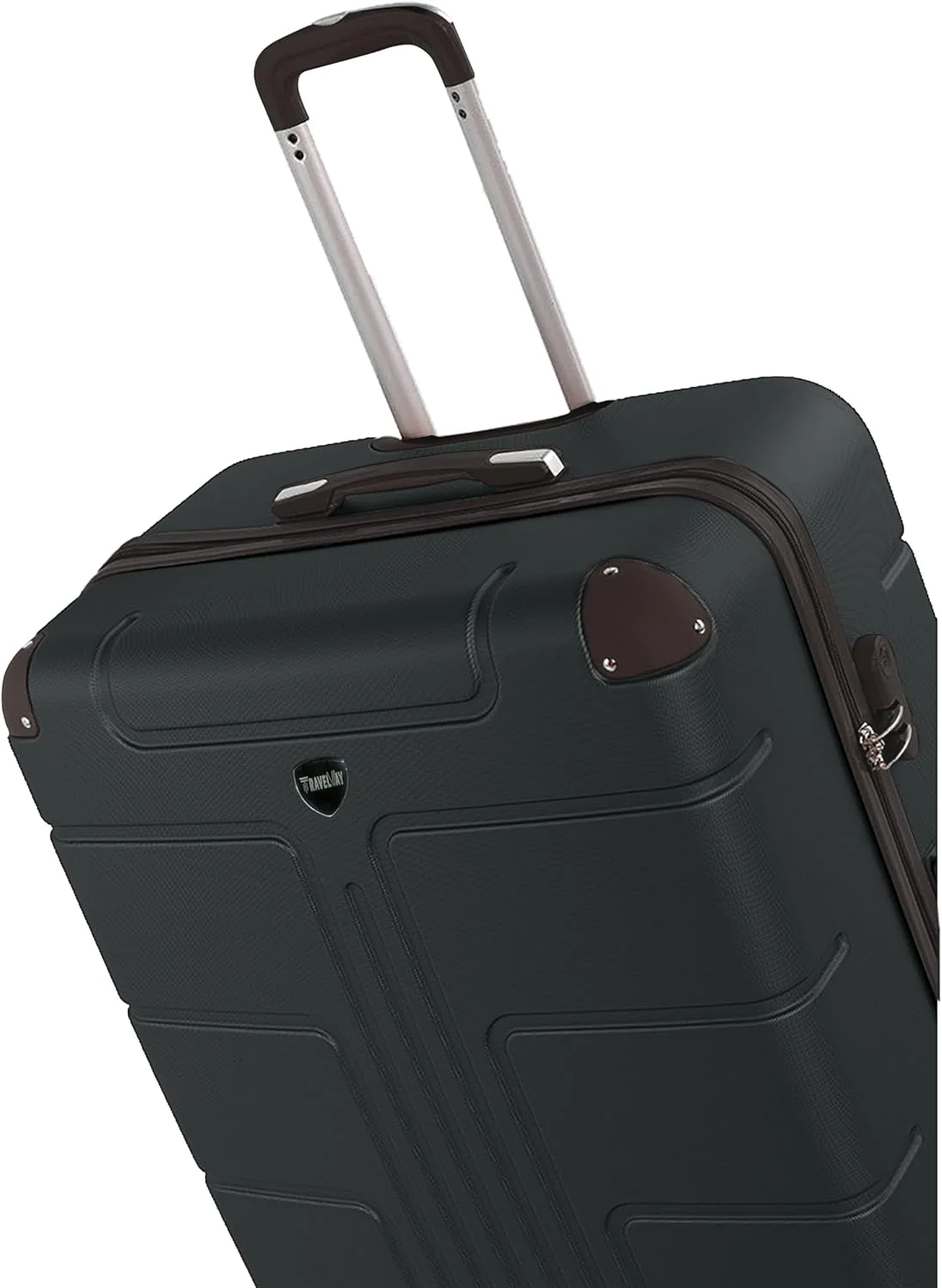 چمدان سخت | چمدان سفری ABS با طراحی سبک و چرخ های اسپینر 8 چرخ 24 اینچ (61 سانتی متر) 20 کیلوگرم، مشکی
