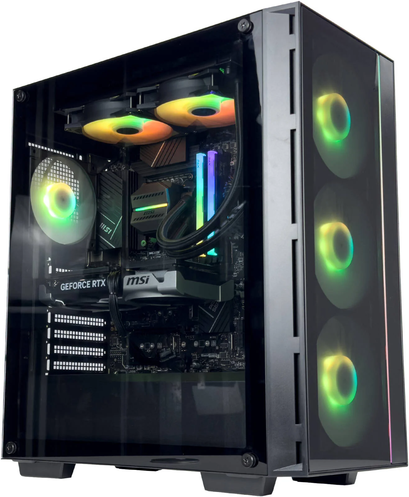 کامپیوتر گیمینگ MATREXX - پردازنده Intel Core i7-14700KF با 20 هسته و 28 رشته، کارت گرافیک NVIDIA RTX 5060 Ti 8GB، رم 32GB DDR5 با فرکانس 6000MHz، حافظه SSD 1TB Gen 4، منبع تغذیه 650W 80 PlUS، خنک کننده مایع 240mm، وای فای + بلوتوث، ویندوز 11 پرو کامپیوتر گیمینگ MATREXX - پردازنده Intel Core i7-14700KF با 20 هسته و 28 رشته، کارت گرافیک NVIDIA RTX 5060 Ti 8GB، رم 32GB DDR5 با فرکانس 6000MHz، حافظه SSD 1TB Gen 4، منبع تغذیه 650W 80 PlUS، خنک کننده مایع 240mm، وای فای + بلوتوث، ویندوز 11 پرو