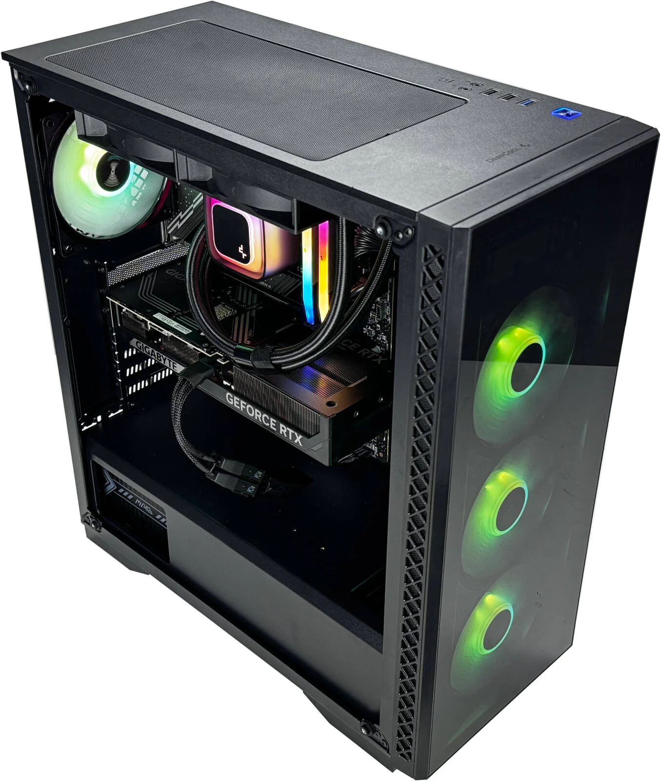 کامپیوتر گیمینگ MATREXX - پردازنده Intel Core i7-14700KF با 20 هسته و 28 رشته، NVIDIA RTX 5070 با 12 گیگابایت حافظه، 32 گیگابایت رم DDR5 با فرکانس 6000 مگاهرتز، 1 ترابایت SSD Gen 4، منبع تغذیه 750W 80 PLUS، خنک کننده مایع 240 میلی متری، Wi-Fi + BT کامپیوتر گیمینگ MATREXX - پردازنده Intel Core i7-14700KF با 20 هسته و 28 رشته، NVIDIA RTX 5070 با 12 گیگابایت حافظه، 32 گیگابایت رم DDR5 با فرکانس 6000 مگاهرتز، 1 ترابایت SSD Gen 4، منبع تغذیه 750W 80 PLUS، خنک کننده مایع 240 میلی متری، Wi-Fi + BT