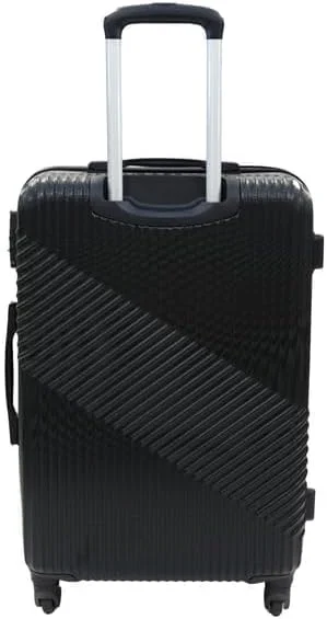 چمدان متوسط طرح لوگو جیوردانو مشکی، بدنه سخت ABS سبک و بادوام، چمدان چرخدار 24 اینچی با 4 چرخ و قفل 3 رقمی ایمن.