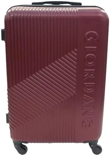 چمدان متوسط چرخدار جیوردانو سری لوگو، بدنه سخت ABS سبک و بادوام، دارای 4 چرخ و قفل 3 رقمی