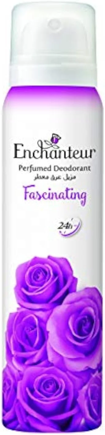 دئودورانت معطر انشانتر مدل Fascinating حجم 75 میلی لیتر | رایحه ماندگار، محافظت 24 ساعته در برابر بو | رایحه گلی | اسپری ضد تعریق بانوان