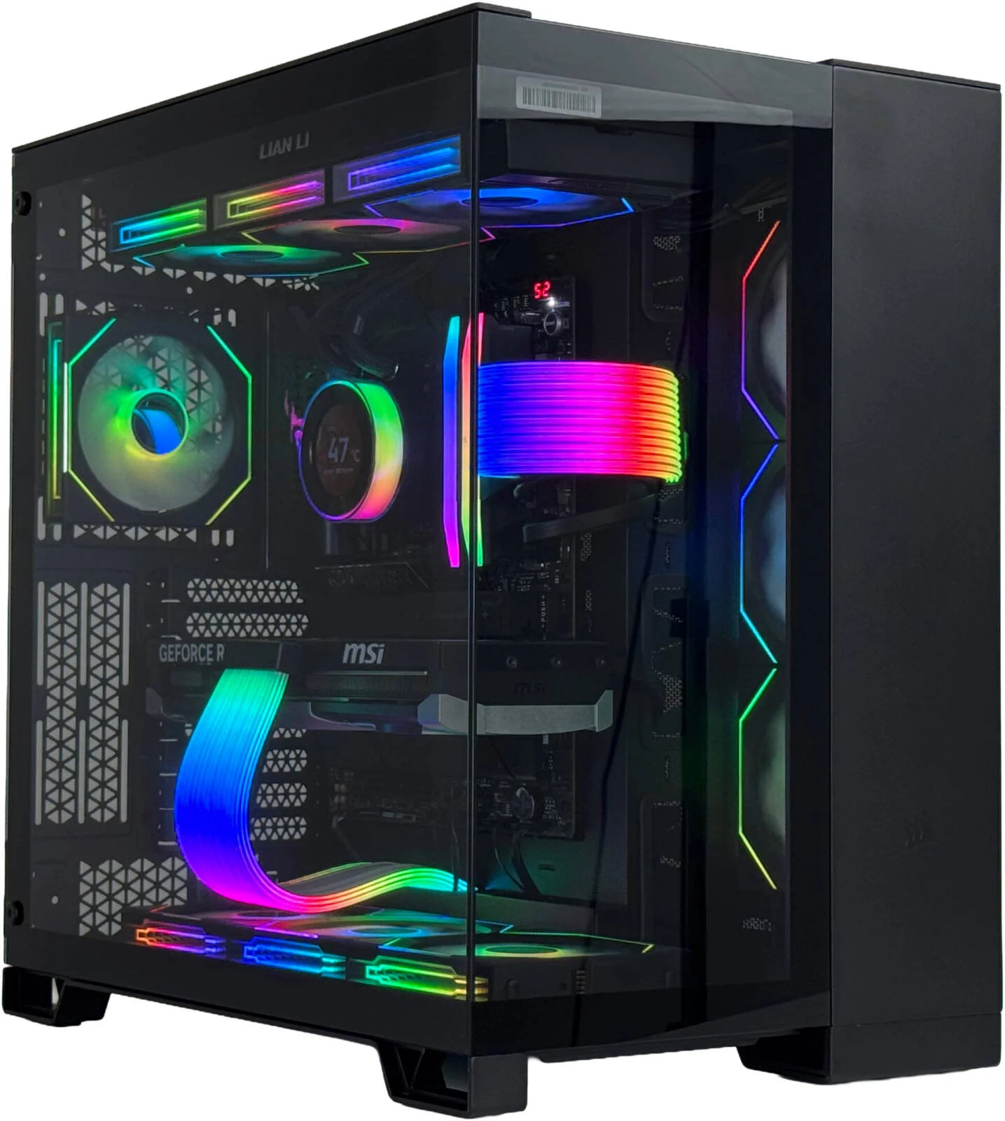 کامپیوتر گیمینگ آبلویین - پردازنده اینتل Core Ultra 9 285K با 24 هسته و 24 رشته، کارت گرافیک NVIDIA RTX 5080 با 16 گیگابایت حافظه، 32 گیگابایت رم DDR5 با فرکانس 6000 مگاهرتز، 2 ترابایت حافظه اس اس دی نسل 5، منبع تغذیه 850 وات گلد، خنک کننده مایع 360 میلی متری، وای فای + بلوتوث، ویندوز 11 پرو