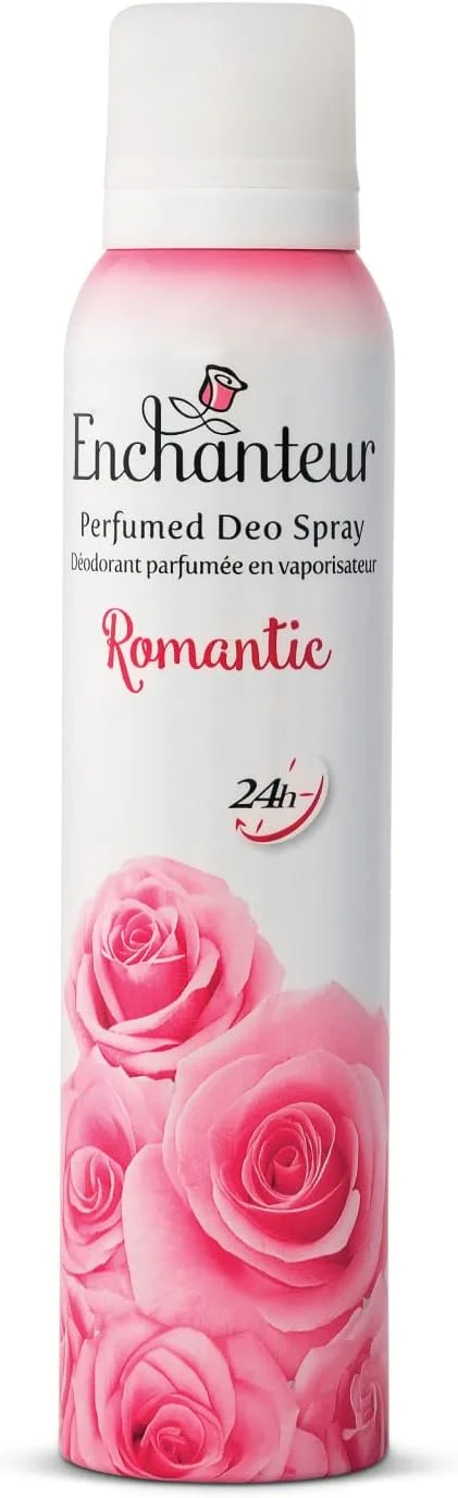 دئودورانت معطر رمانتیک انشانتور 150 میلی لیتر | رایحه ماندگار | محافظت 24 ساعته در برابر بو برای بانوان