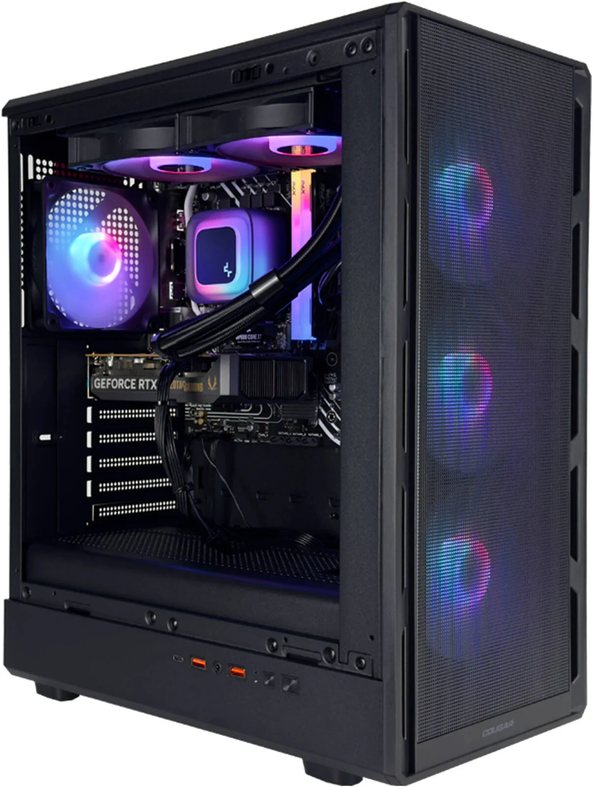 کامپیوتر گیمینگ قدرتمند - AMD Ryzen 5 8400F با 6 هسته و 12 رشته، NVIDIA RTX 5060 8GB، رم 16GB DDR5 با فرکانس 5600MHz، SSD 1TB Gen 4، منبع تغذیه 650W 80 Plus، خنک کننده مایع 240mm، Win11 Pro کامپیوتر گیمینگ قدرتمند - AMD Ryzen 5 8400F با 6 هسته و 12 رشته، NVIDIA RTX 5060 8GB، رم 16GB DDR5 با فرکانس 5600MHz، SSD 1TB Gen 4، منبع تغذیه 650W 80 Plus، خنک کننده مایع 240mm، Win11 Pro