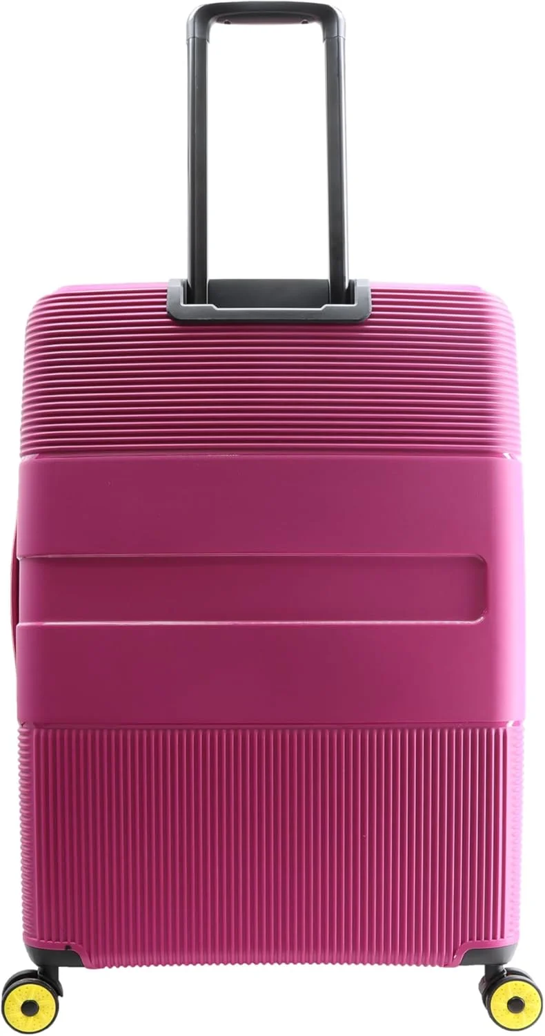 چمدان بزرگ سخت پوسته نشنال جئوگرافیک مدل Cavern Check-In، صورتی سرخابی، بادوام/ نشکن/ سبک وزن/ زیپ ضد سرقت/ دارای 4 چرخ دوبل و قفل ترکیبی (71 سانتی متر/ 28 اینچ).