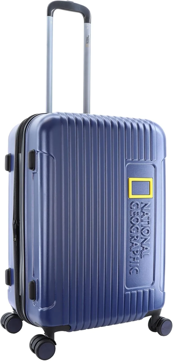 چمدان سایز متوسط سخت National Geographic Canyon ABS/PC، آبی متالیک، بادوام، سبک وزن، دارای زیپ ضد سرقت، قفل TSA و 4 چرخ دوبل (سایز 24 اینچ) چمدان سایز متوسط سخت National Geographic Canyon ABS/PC، آبی متالیک، بادوام، سبک وزن، دارای زیپ ضد سرقت، قفل TSA و 4 چرخ دوبل (سایز 24 اینچ)