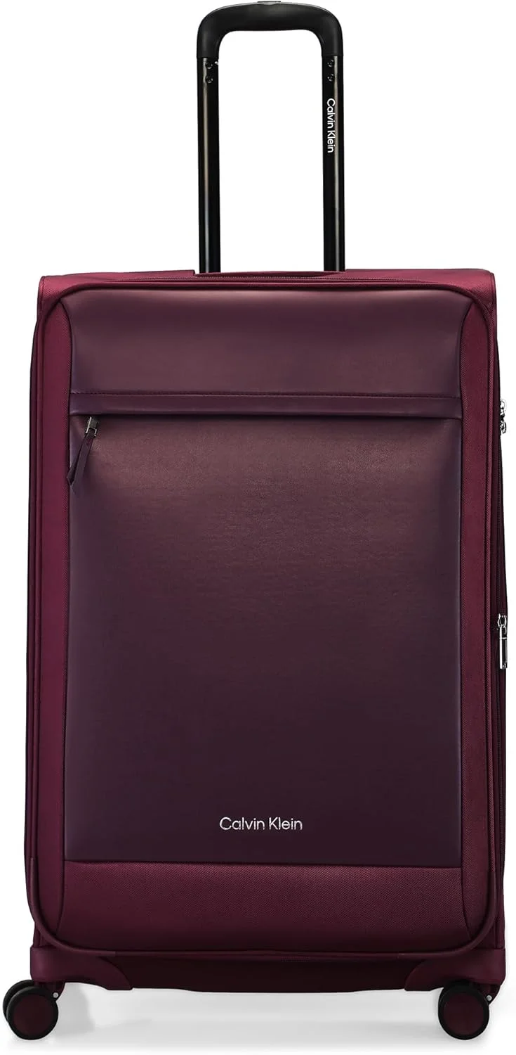 چمدان چرخ‌دار سخت بدنه Escape، فوق‌العاده سبک ABS، 4 چرخ دوبل با قفل TSA (بنفش مایل به خاکستری، بزرگ)