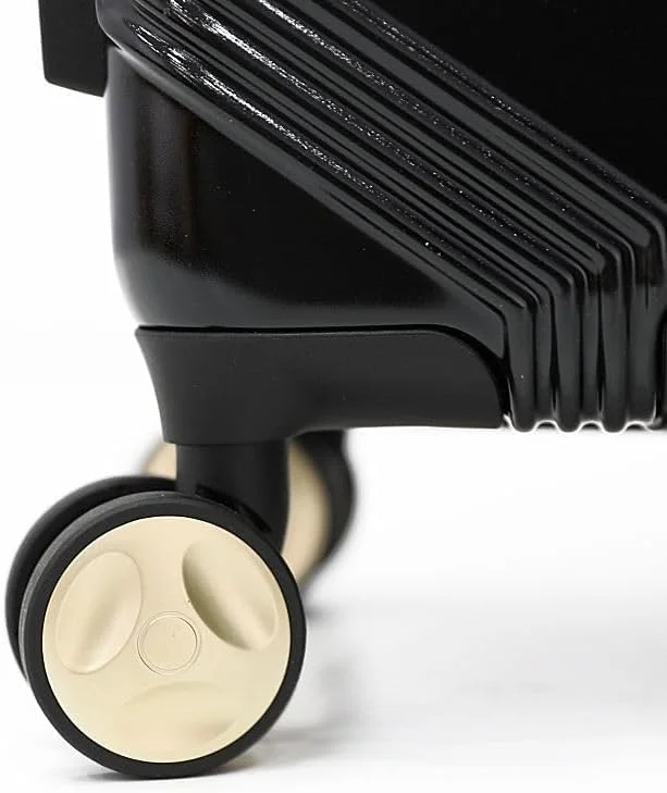 چمدان چرخشی سبک وزن BEBE Eugenia با قفل TSA (مشکی/طلایی، سایز 24 اینچ) چمدان چرخشی سبک وزن BEBE Eugenia با قفل TSA (مشکی/طلایی، سایز 24 اینچ)