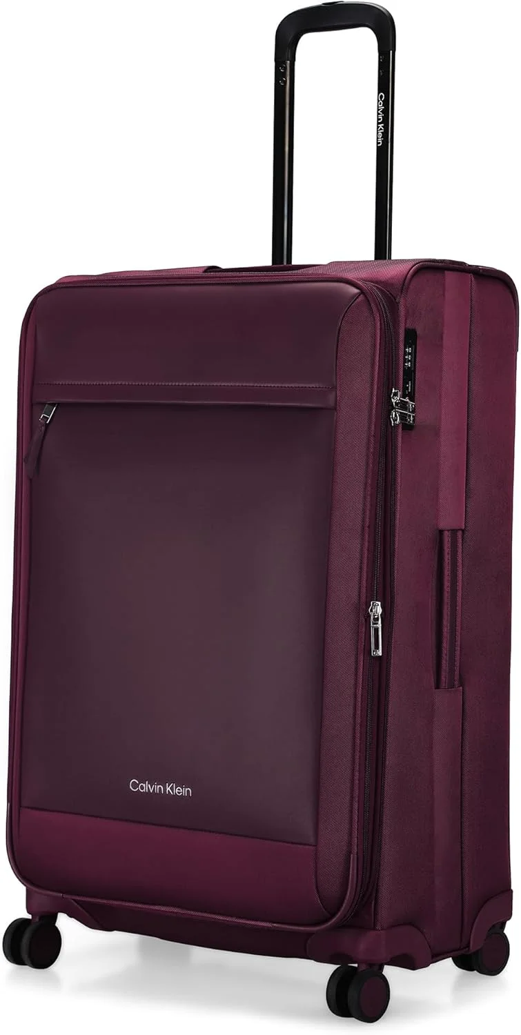 چمدان چرخ‌دار سخت بدنه Escape، فوق‌العاده سبک ABS، 4 چرخ دوبل با قفل TSA (بنفش مایل به خاکستری، بزرگ)