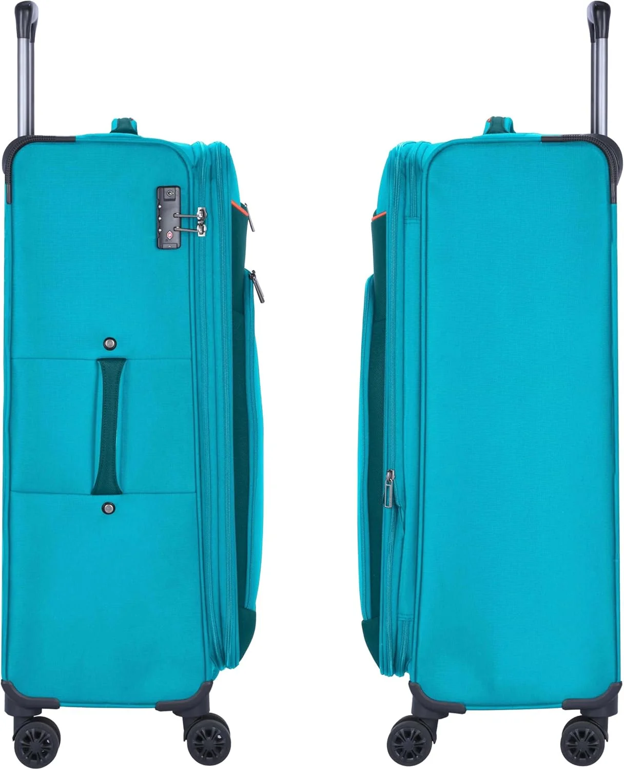 چمدان چرخدار نرم و سبک وزن پلی استر قابل گسترش ایمیننت مدل E788SZ با 4 چرخ دوبل گردان و قفل TSA سه رقمی (چمدان سایز بزرگ 28 اینچی، سبز)