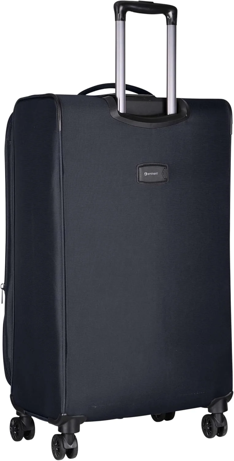 چمدان چرخدار نرم پلی استر قابل گسترش یونی‌سکس ایمیننت با 4 چرخ دوبل گردان و قفل TSA و زیپ ایمن، E765SZ (چمدان سایز بزرگ 28 اینچ، مشکی)