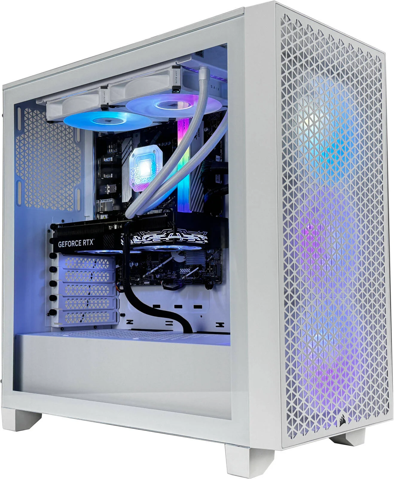 کامپیوتر گیمینگ Revolution R5 - پردازنده AMD Ryzen 5 8400F با 6 هسته و 12 رشته، کارت گرافیک NVIDIA RTX 5070 با 12 گیگابایت حافظه، 32 گیگابایت رم DDR5 با فرکانس 6000 مگاهرتز، 1 ترابایت SSD Gen 4، منبع تغذیه 750W 80 PLUS، خنک کننده مایع پردازنده 240 میلی متری، Wi-Fi + BT