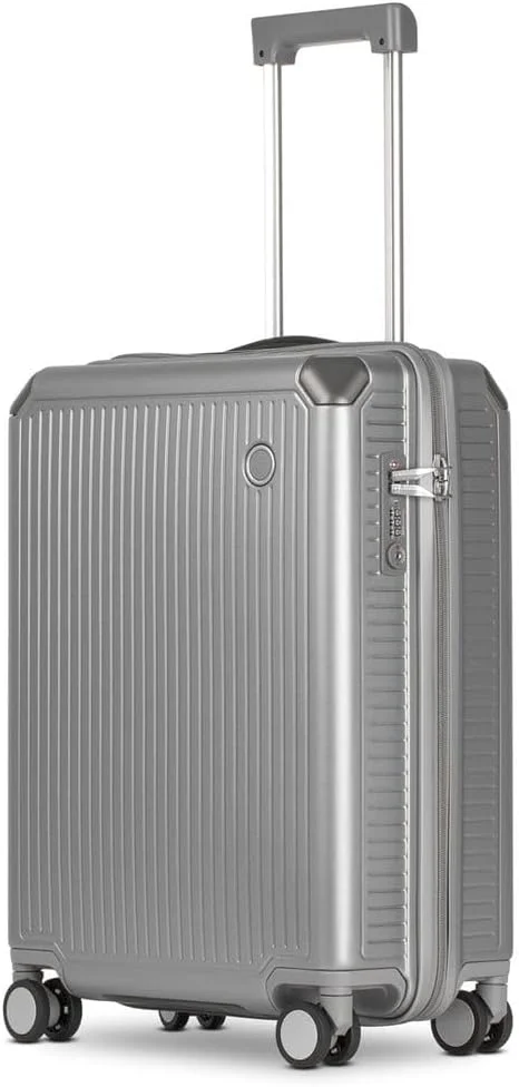 چمدان کابین چرخدار ایکولاک شوگون 56 سانتی متری با 4 چرخ دوبل نقره ای - PC148 20 نقره ای