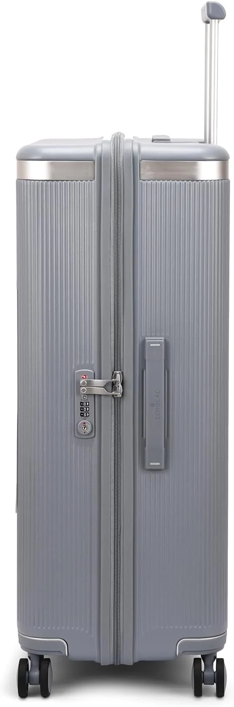 چمدان چرخ دار سخت ایکولاک Dynasty سایز 76.5 سانتی متر، غیر قابل افزایش حجم، 4 چرخ دوبل، مناسب برای تحویل بار - آبی یخی - PC142 28A