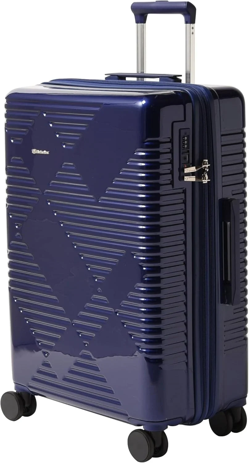 چمدان چرخ دار بزرگ ایکولاک مدل اکستراواگانت با ابعاد 71 سانتی متر، بدنه سخت، قابلیت افزایش حجم و 4 چرخ دوبل آبی - CTH0062 S- 25 BLUE 60102