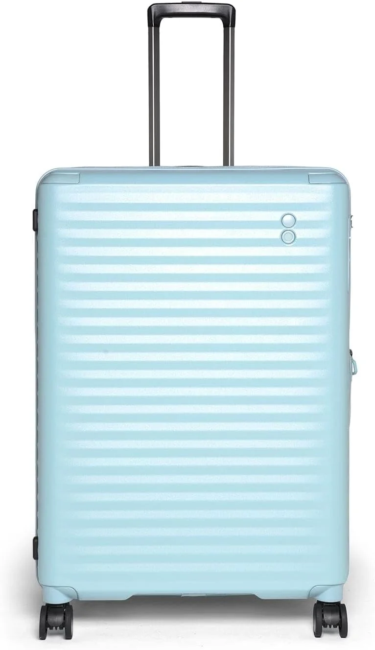 چمدان سخت بدنه بزرگ اکلک مدل سلسترا با قابلیت افزایش حجم و 4 چرخ دوبل - آبی دودی (76.5 سانتی متر)