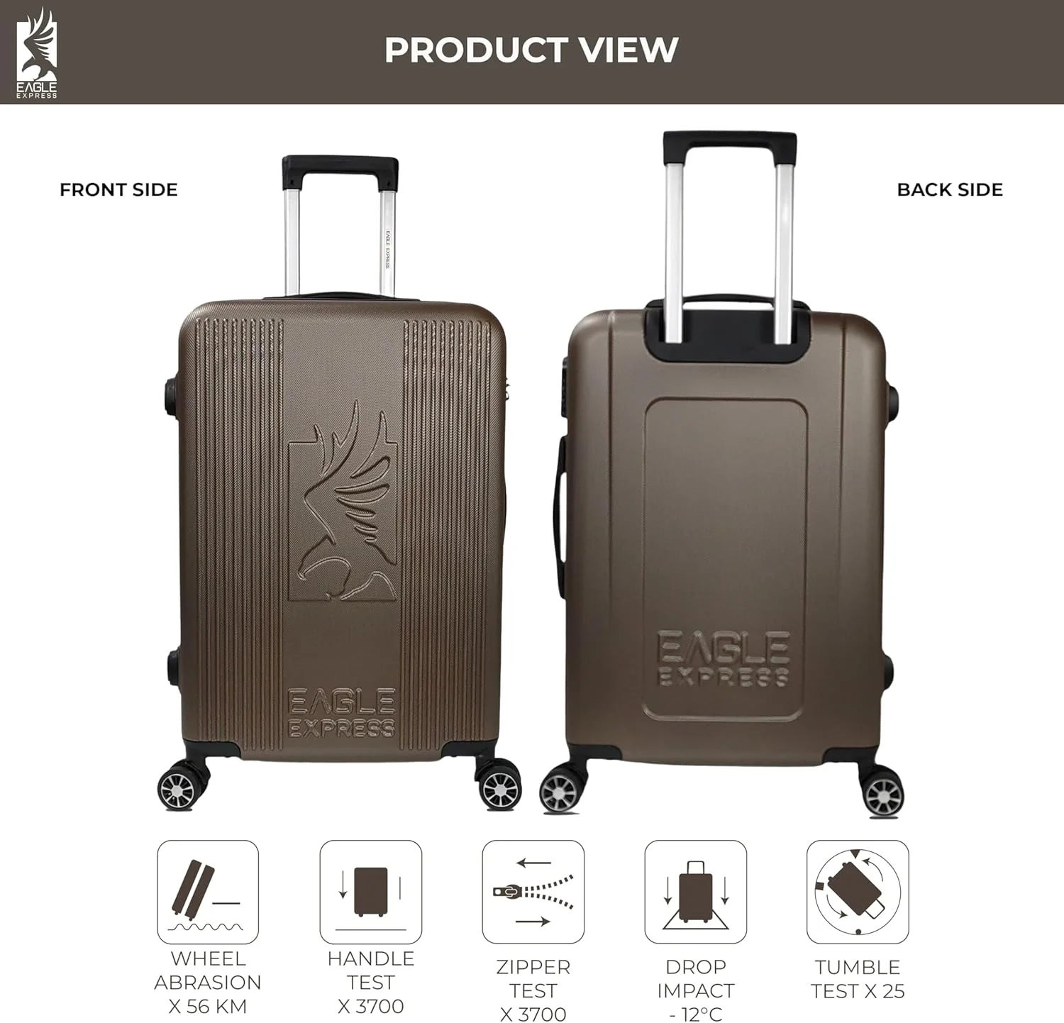 چمدان سخت بدنه ABS رمبل سایز 28 اینچ - خاکستری