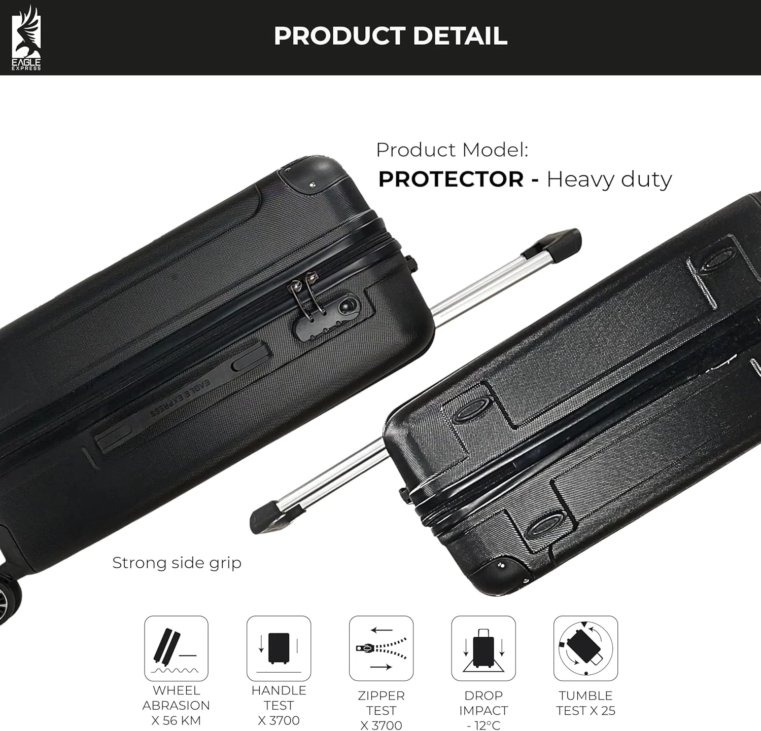 چمدان سخت ABS محافظ سایز 28 اینچ مشکی