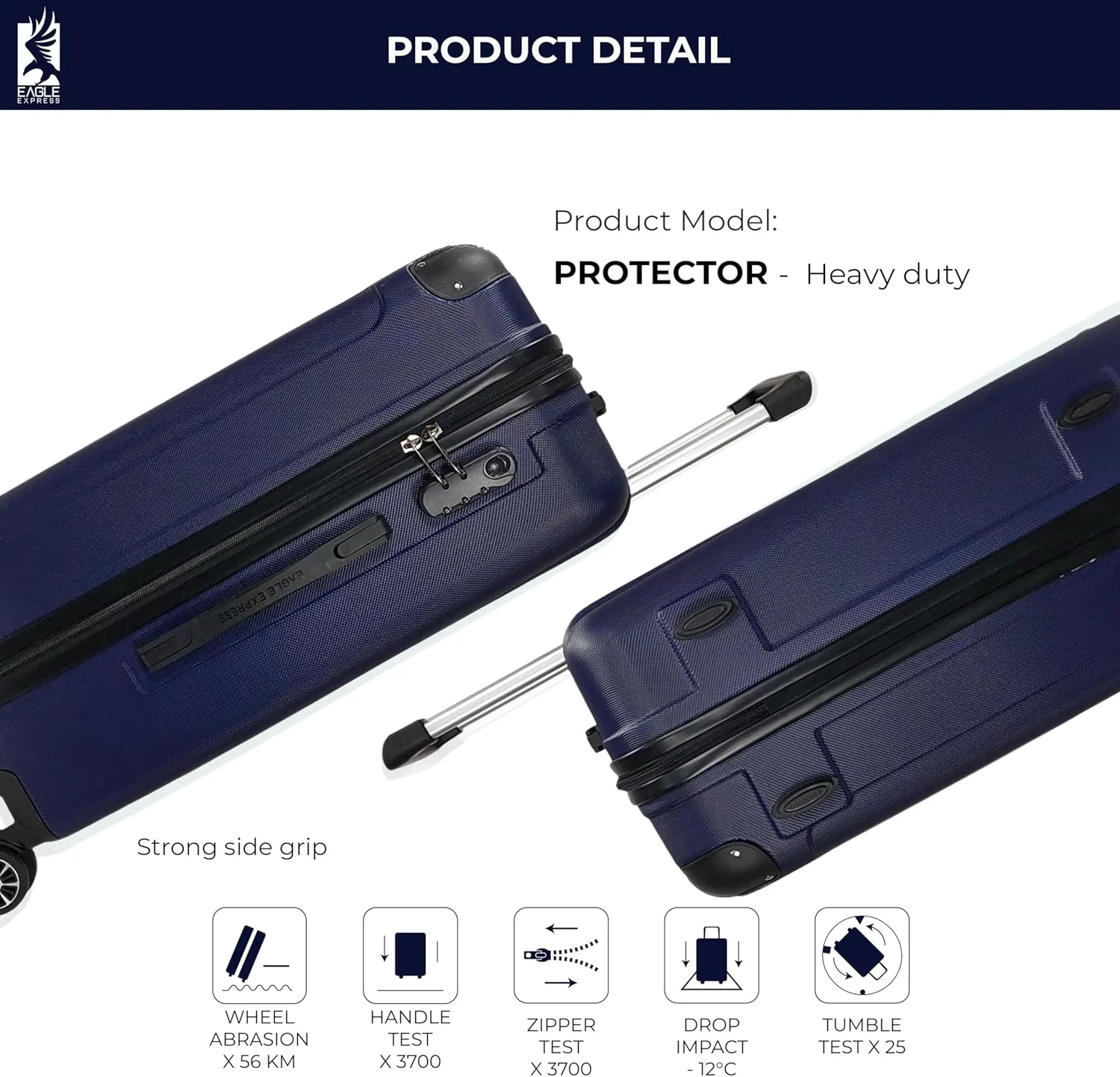 چمدان سخت ABS محافظ سایز 28 اینچ سرمه ای