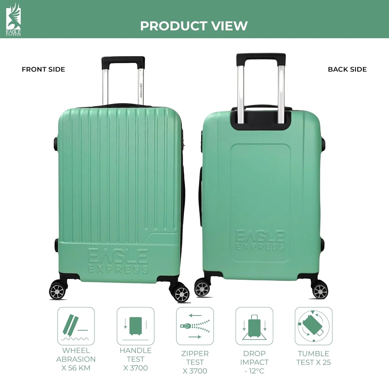 چمدان چرخدار سخت ABS فیوژن، سایز 28 اینچ، سبز روشن چمدان چرخدار سخت ABS فیوژن، سایز 28 اینچ، سبز روشن