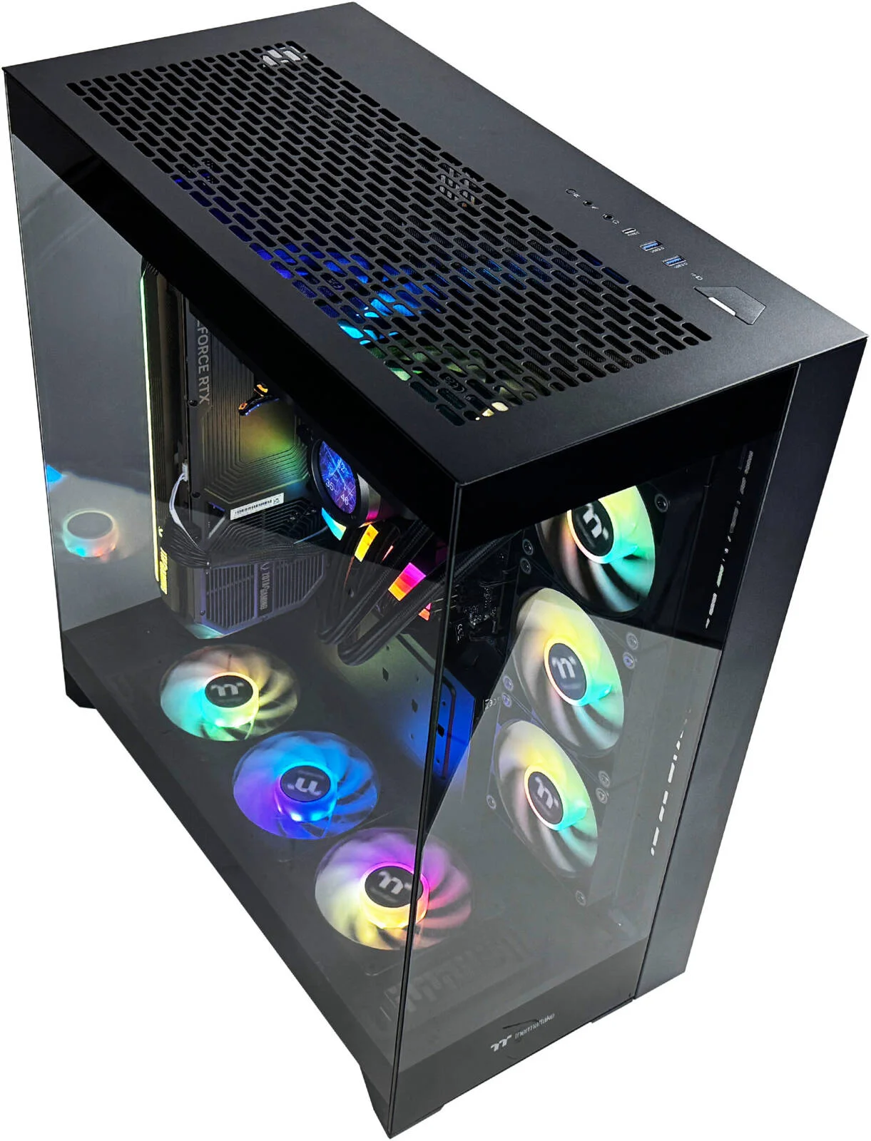 کامپیوتر گیمینگ TitanX - پردازنده AMD Ryzen 9 9950X3D با 16 هسته و 32 رشته، کارت گرافیک NVIDIA RTX 5080 با 16 گیگابایت حافظه، 32 گیگابایت رم DDR5 با فرکانس 6000 مگاهرتز، 2 ترابایت SSD Gen 5، منبع تغذیه 1200 وات 80 Plus، خنک کننده مایع 360 میلی متری، Wi-Fi + BT کامپیوتر گیمینگ TitanX - پردازنده AMD Ryzen 9 9950X3D با 16 هسته و 32 رشته، کارت گرافیک NVIDIA RTX 5080 با 16 گیگابایت حافظه، 32 گیگابایت رم DDR5 با فرکانس 6000 مگاهرتز، 2 ترابایت SSD Gen 5، منبع تغذیه 1200 وات 80 Plus، خنک کننده مایع 360 میلی متری، Wi-Fi + BT