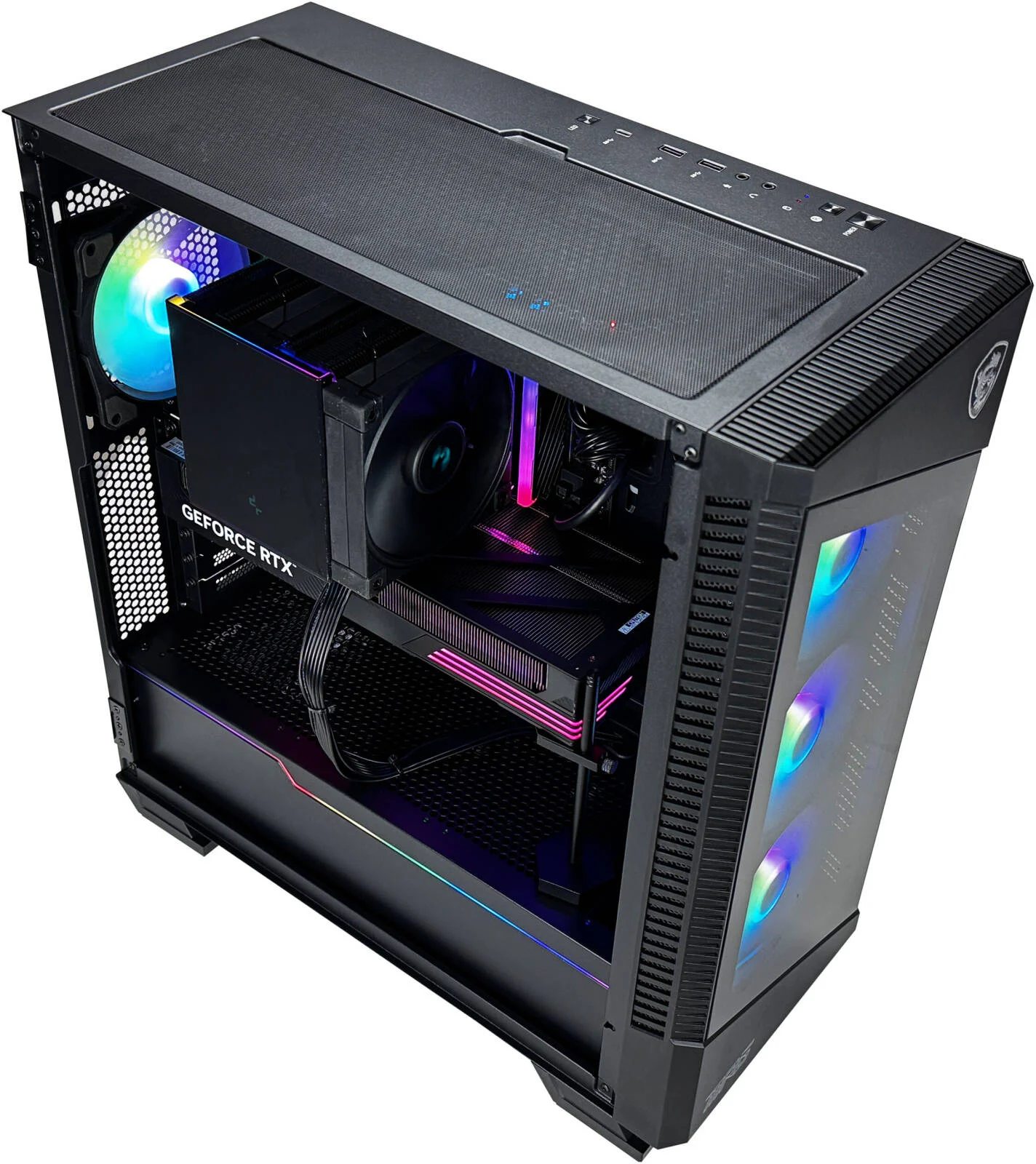 کامپیوتر گیمینگ حرفه ای VantaX Pro - پردازنده AMD Ryzen 7 7800X3D با 8 هسته و 16 رشته، کارت گرافیک NVIDIA RTX 5070 Ti با 16 گیگابایت حافظه، 32 گیگابایت رم DDR5 با فرکانس 6000 مگاهرتز، 1 ترابایت SSD Gen 4، منبع تغذیه 750W 80 PLUS، خنک کننده پردازنده Tower، Wi-Fi + BT کامپیوتر گیمینگ حرفه ای VantaX Pro - پردازنده AMD Ryzen 7 7800X3D با 8 هسته و 16 رشته، کارت گرافیک NVIDIA RTX 5070 Ti با 16 گیگابایت حافظه، 32 گیگابایت رم DDR5 با فرکانس 6000 مگاهرتز، 1 ترابایت SSD Gen 4، منبع تغذیه 750W 80 PLUS، خنک کننده پردازنده Tower، Wi-Fi + BT