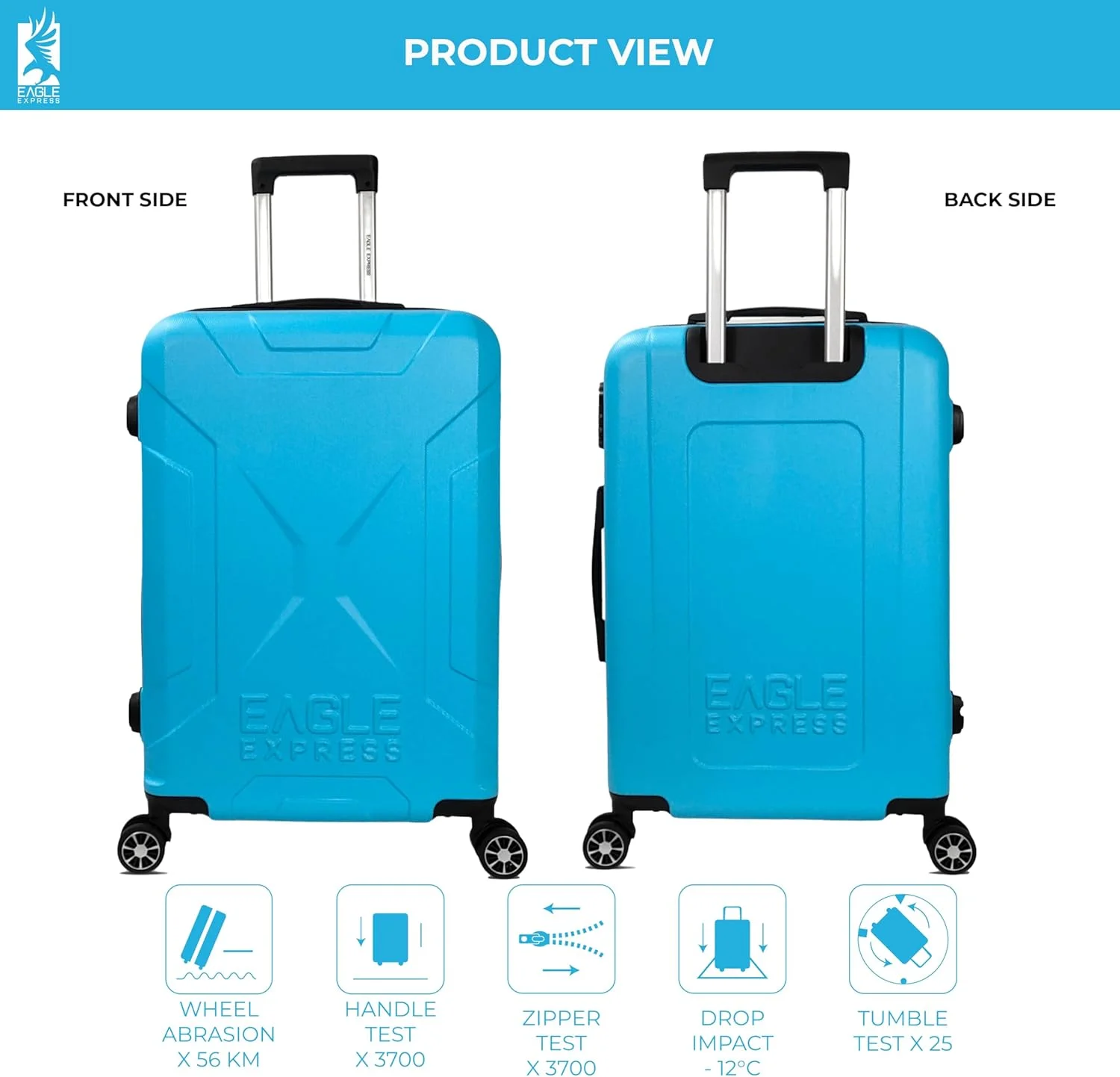 چمدان سخت ABS اکسپدیشن سایز 28 اینچ آبی روشن