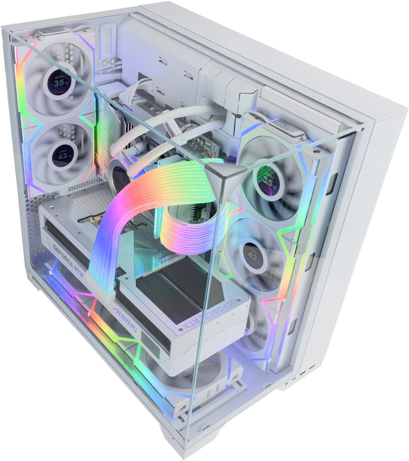 کامپیوتر گیمینگ ویژن - پردازنده Intel Core Ultra 9 285K با 24 هسته و 24 رشته، کارت گرافیک NVIDIA RTX 5080 با 16 گیگابایت حافظه، 64 گیگابایت رم DDR5 با فرکانس 6000 مگاهرتز، 2 ترابایت SSD Gen 5، منبع تغذیه 1000 وات Gold، خنک کننده مایع 360 میلی متری، Wi-Fi + BT کامپیوتر گیمینگ ویژن - پردازنده Intel Core Ultra 9 285K با 24 هسته و 24 رشته، کارت گرافیک NVIDIA RTX 5080 با 16 گیگابایت حافظه، 64 گیگابایت رم DDR5 با فرکانس 6000 مگاهرتز، 2 ترابایت SSD Gen 5، منبع تغذیه 1000 وات Gold، خنک کننده مایع 360 میلی متری، Wi-Fi + BT