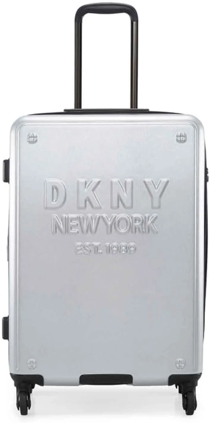 چمدان سخت نیویورکر DKNY، جنس ABS، رنگ نقره‌ای، سایز 24 اینچ