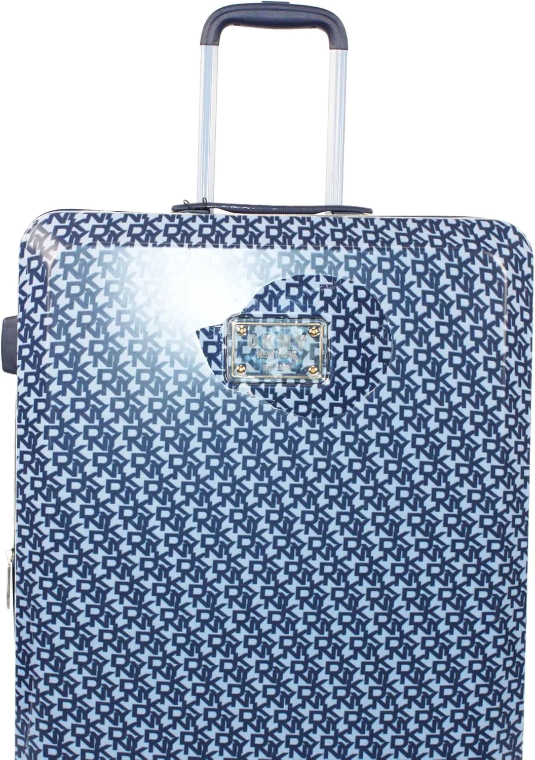 چمدان سخت بدنه چرخ دار DKNY Signature HS مناسب برای آقایان و بانوان | ABS فوق سبک با چرخ های اسپینر 4 چرخ دوبل (آبی ASHLEY/نیلی، 28 اینچ)