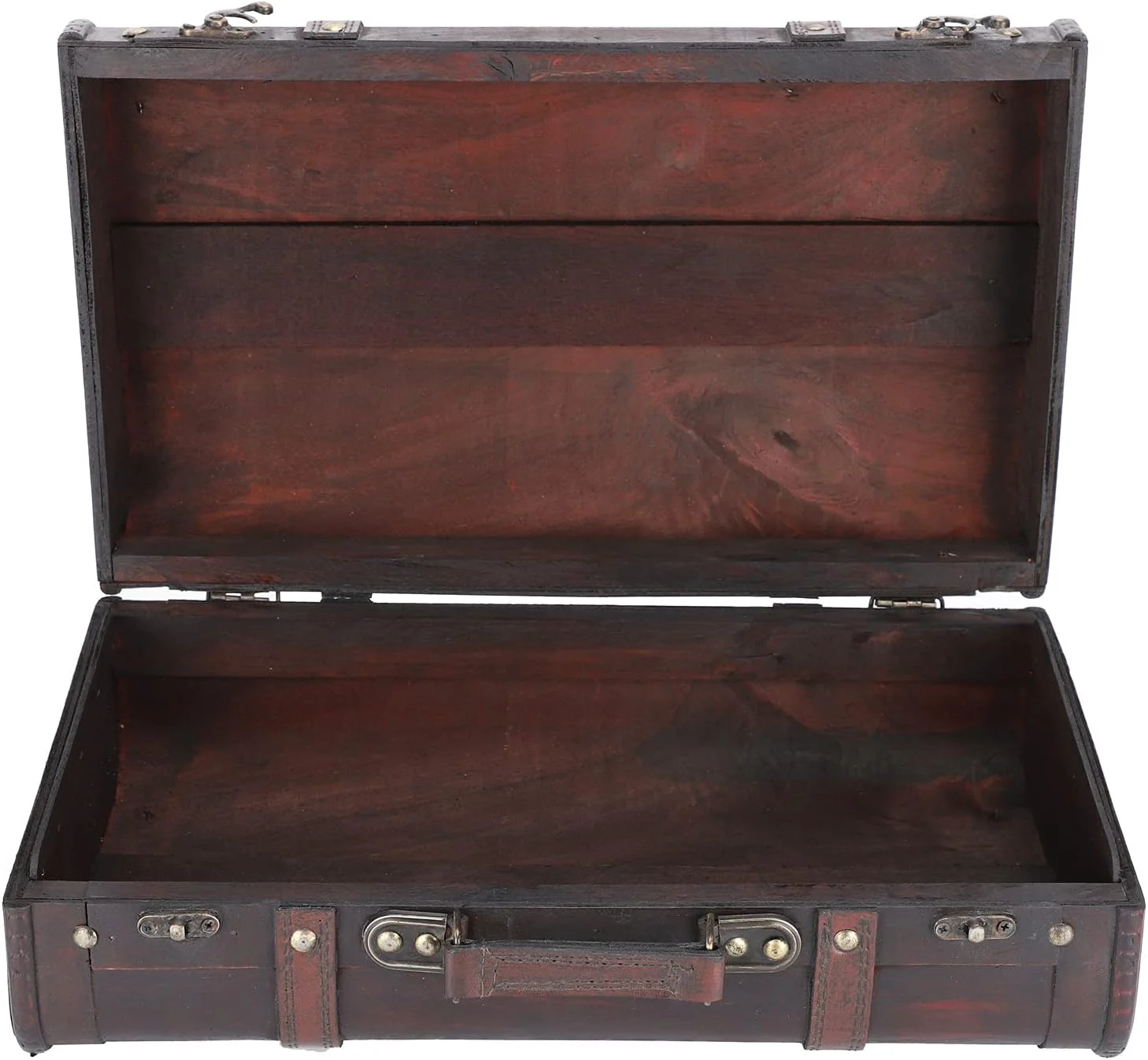 چمدان چوبی، چمدان قدیمی، چوبی قابل حمل زیبا برای وسایل تزئینی عکاسی، جعبه استودیو عکس مردانه و زنانه