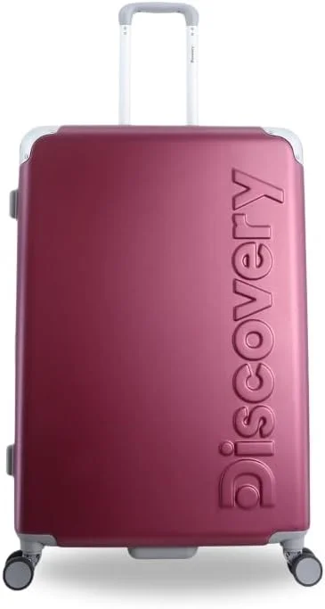 چمدان مسافرتی بزرگ دیسکاوری فوکوس ABS با بدنه سخت، بادوام و سبک وزن، 4 چرخ دوبل، قابلیت افزایش حجم، قفل ترکیبی امن، سایز 28 اینچ - بنفش