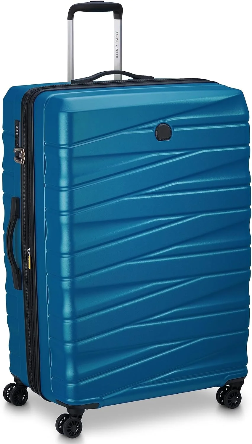 چمدان چرخدار تیفانی ۸۲ سانتی متری، آبی استیل