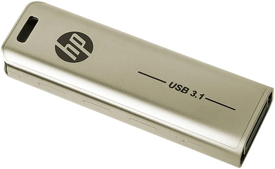 فلش مموری فلزی 128 گیگابایتی USB 3.1 اچ پی مدل X796W، سرعت خواندن 200 مگابایت بر ثانیه، سرعت نوشتن 100 مگابایت بر ثانیه، سازگار با USB 2.0، نقره ای - طلایی | HPFD796L-128G